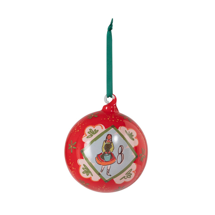 12 Days of Christmas Glass Ball Ornament Set
