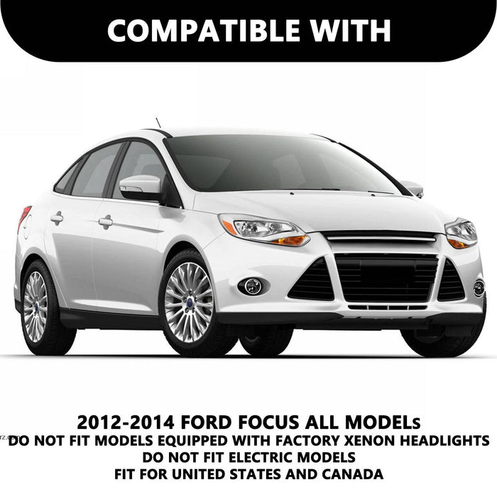 2012-2014 Ford Focus Factory Style Headlights, Complete Pair (Left + Right)