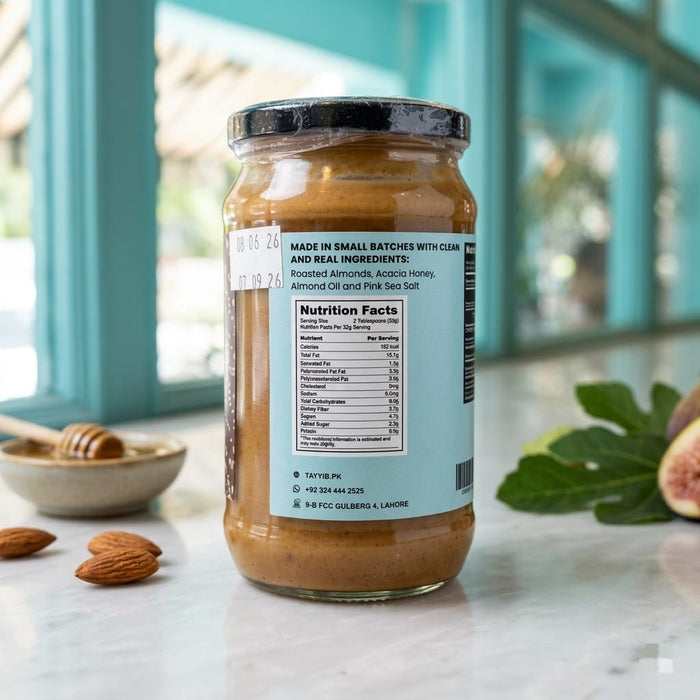 Almond Butter 340g - Tayyib Store - Tayyib Foods - Lahore