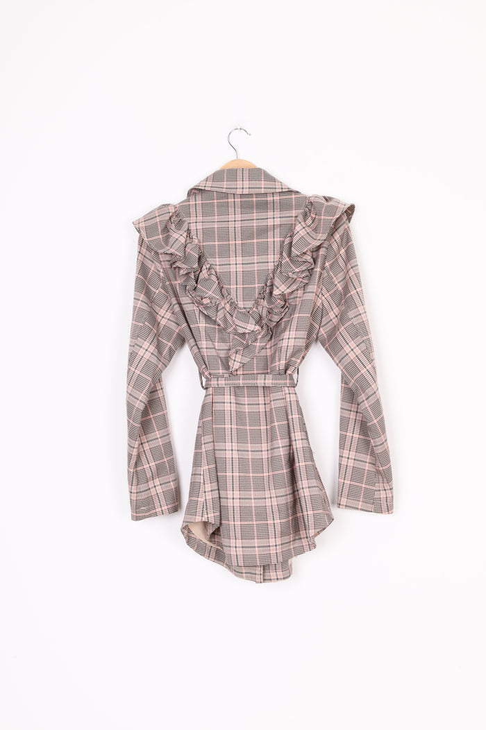 Amaya Womens Beige Coat Size 12