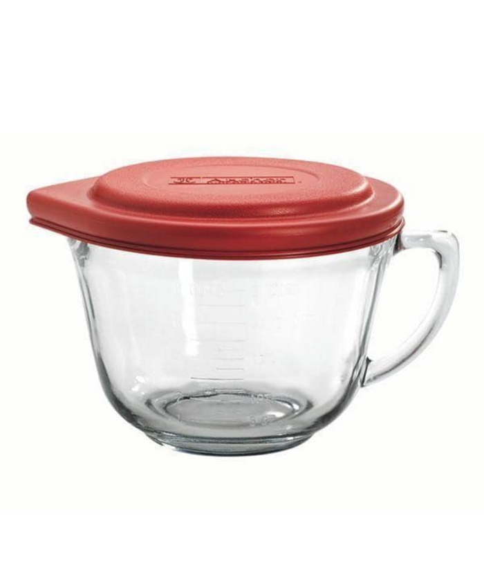 Anchor Hocking 2qt Batter Bowl w/Red Lid