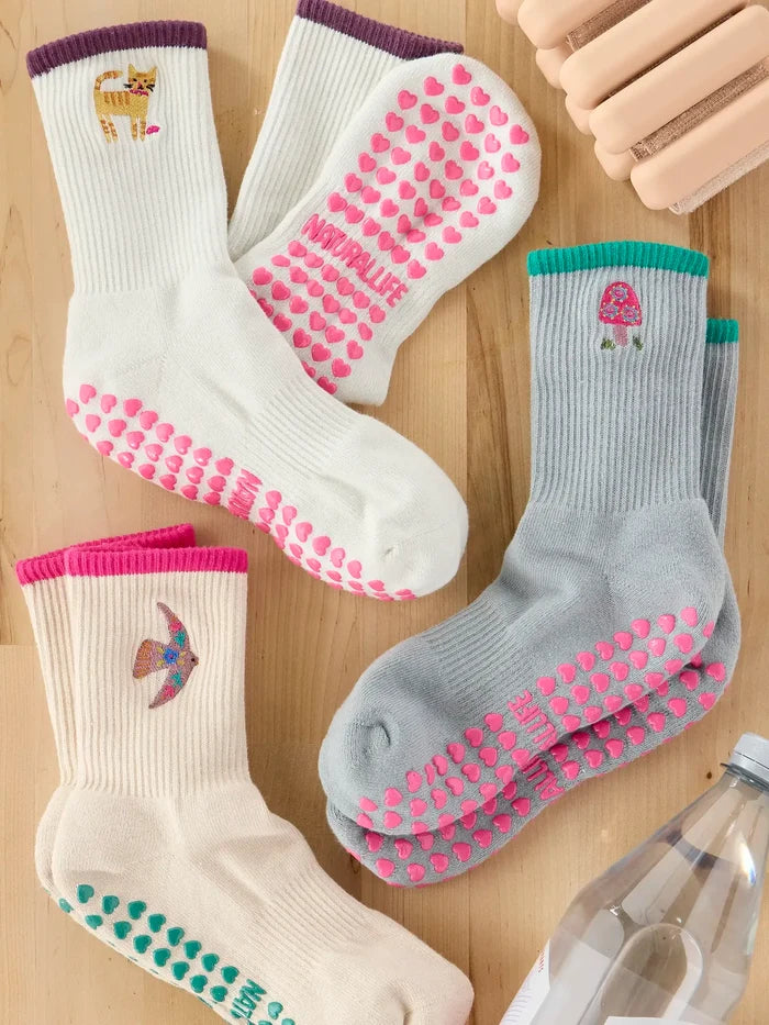 Cutest Pilates Socks - Mushroom-view 4