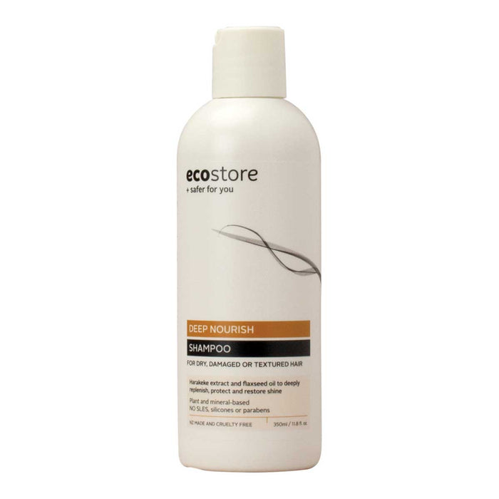 Ecostore shampoo bottle on a white background.