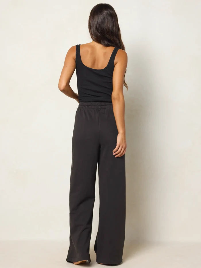 Easy Does It Embroidered Sweatpants - Charcoal-view 8