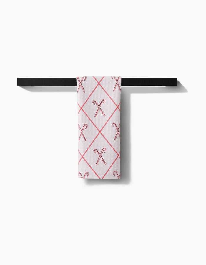 Festive Candy Canes Tea Towel