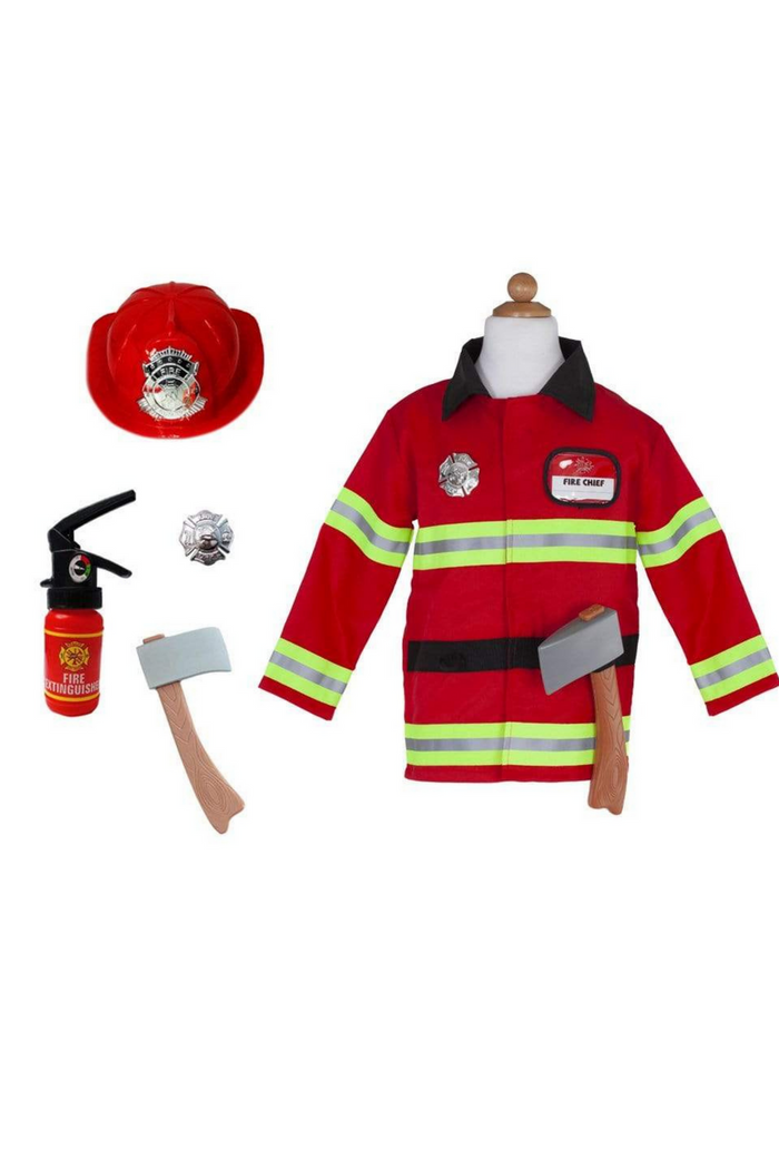 Firefighter Set with Accessories, Red