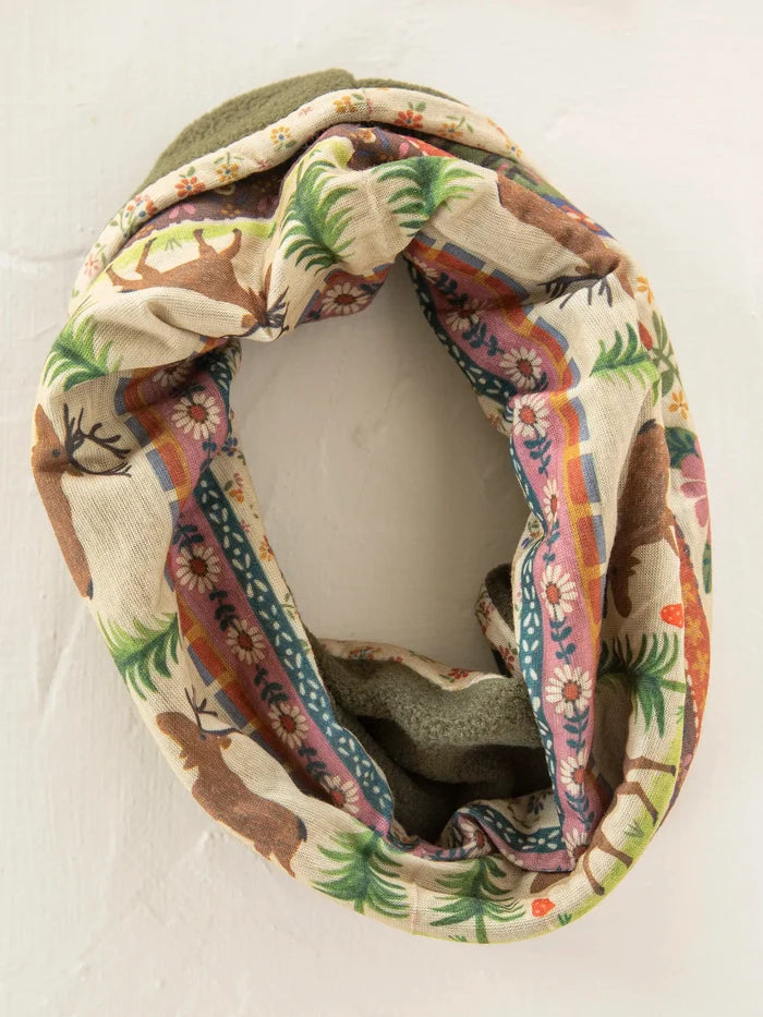 Fleece Boho Bandeau® Headband - Moose Borders-view 3