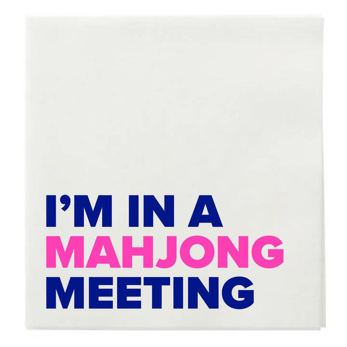 Mahjong Meeting Cocktail Napkin
