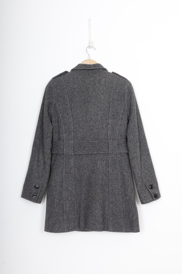 Max Womens Grey Coat Size 12