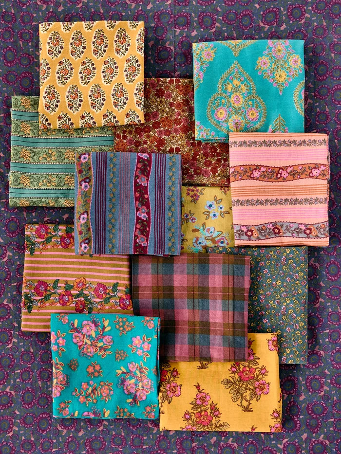 Mix & Match Cotton Fitted Sheet - Garden Block Stamp Gold-view 7