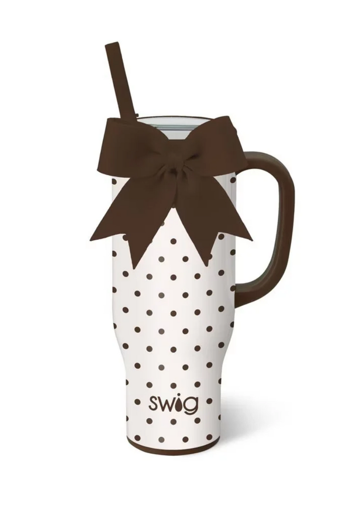 Mocha Dot Mega Mug 30oz
