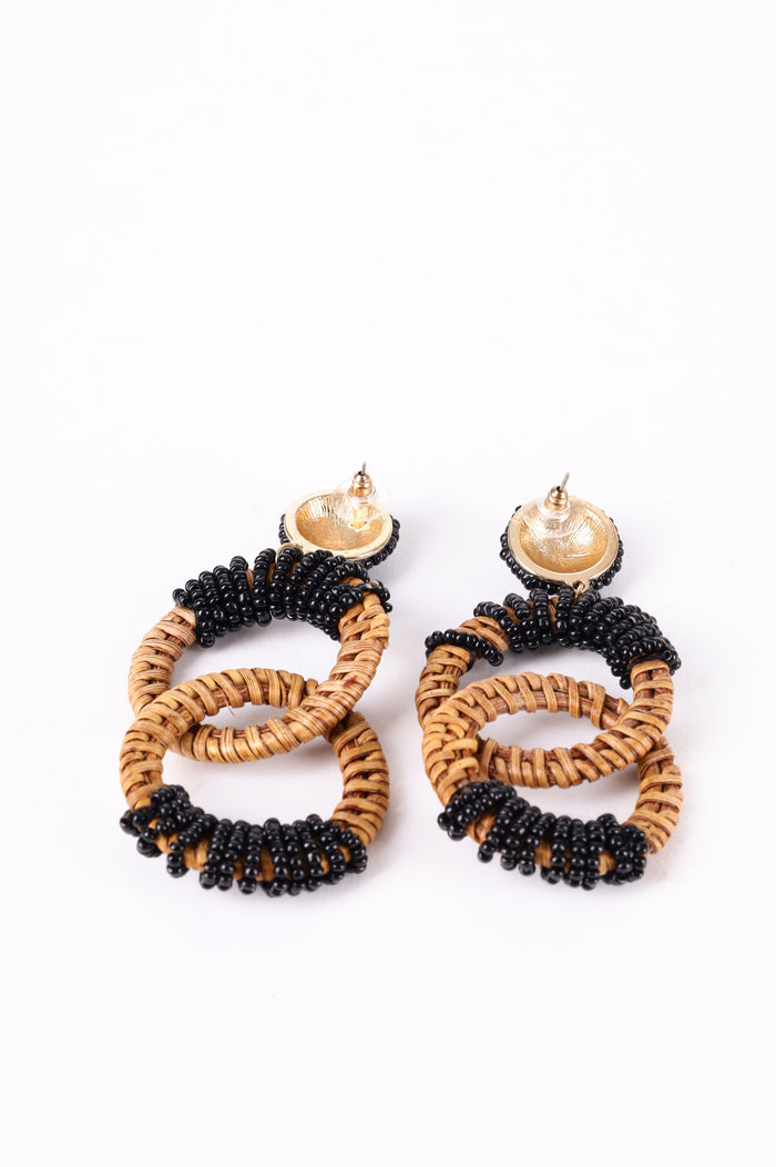 No Label Womens Brown Earrings Size O/S