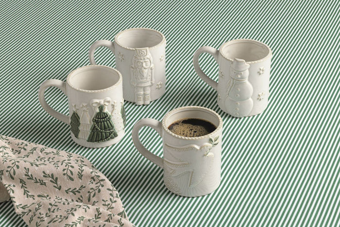 Nutcracker White Christmas Mug