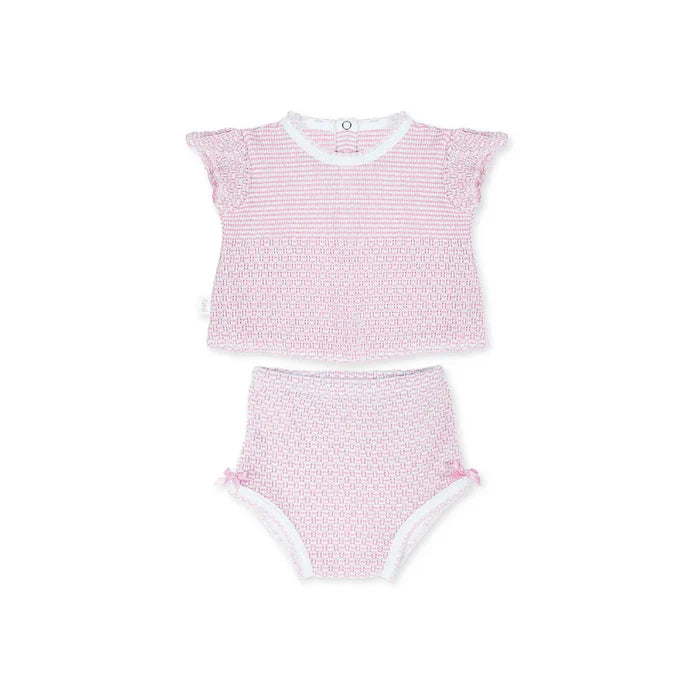 Paty Inc. Pink Diaper Set with Pink Bow