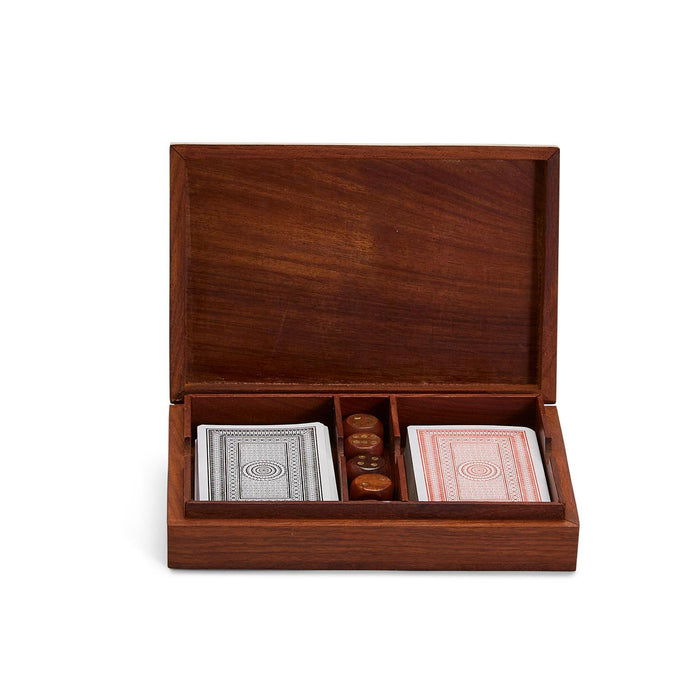 Playing Card/Dice Set in Wooden Box