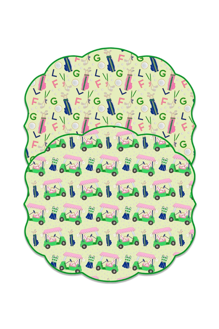 Preppy Golf Double-Sided Paper Placements (Set of 12)