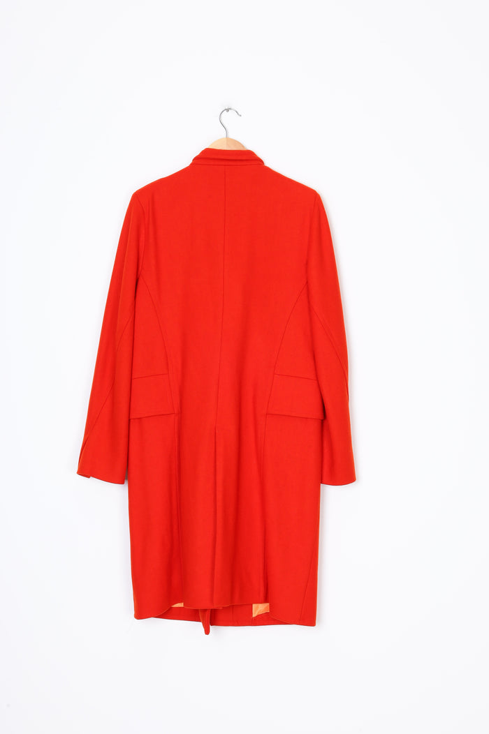 Sills Womens Orange Coat Size 12