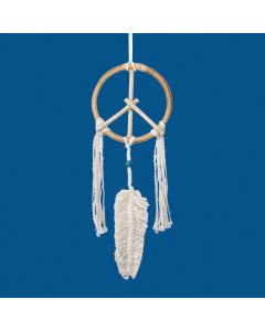 Small Peace Dreamcatcher with Feather