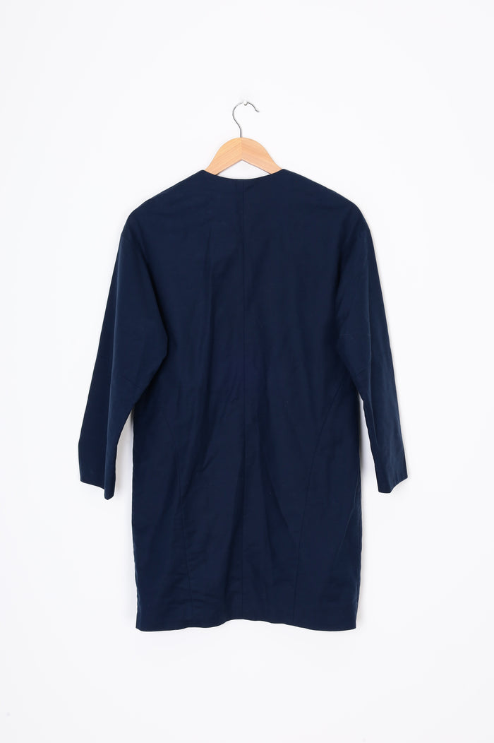 The indi vidual Veronika Maine Womens Blue Coat Size 6
