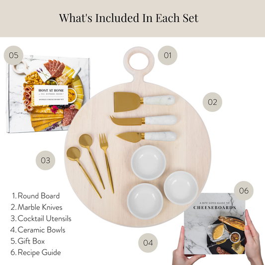 10 Piece Board Set, White-Washed