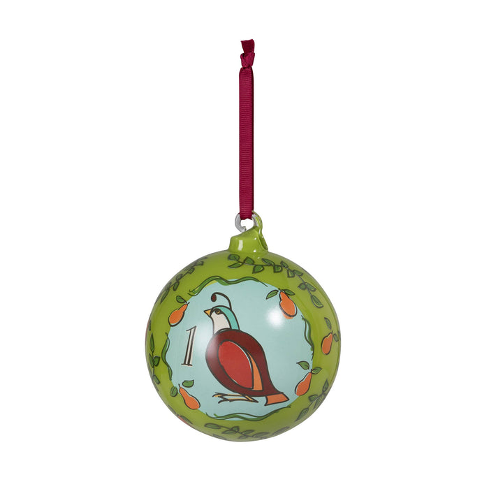 12 Days of Christmas Glass Ball Ornament Set
