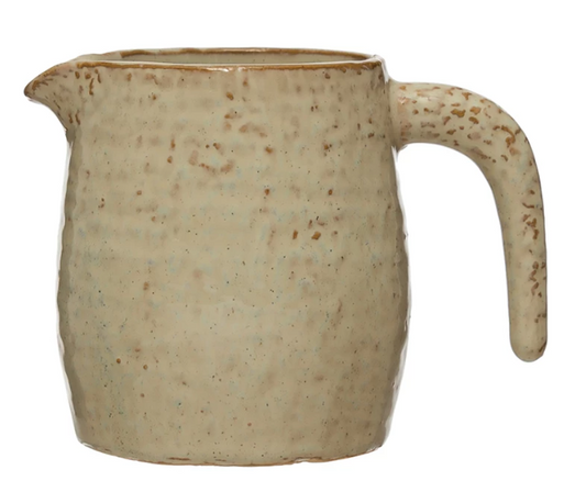 14 oz. Stoneware Pitcher, Reactive Glaze