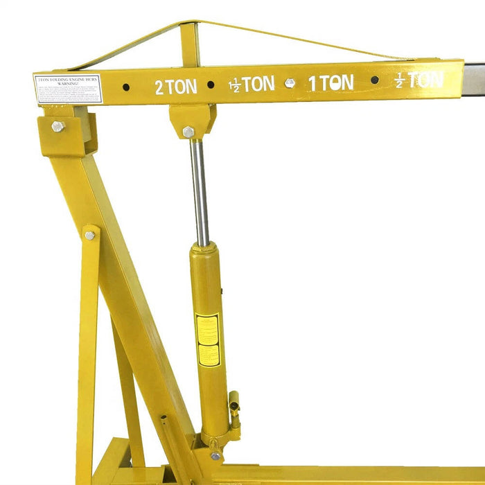 2 Ton Engine Hoist Cherry Picker Foldable Hydraulic Shop Crane Heavy Duty Lift for Garage Workshop
