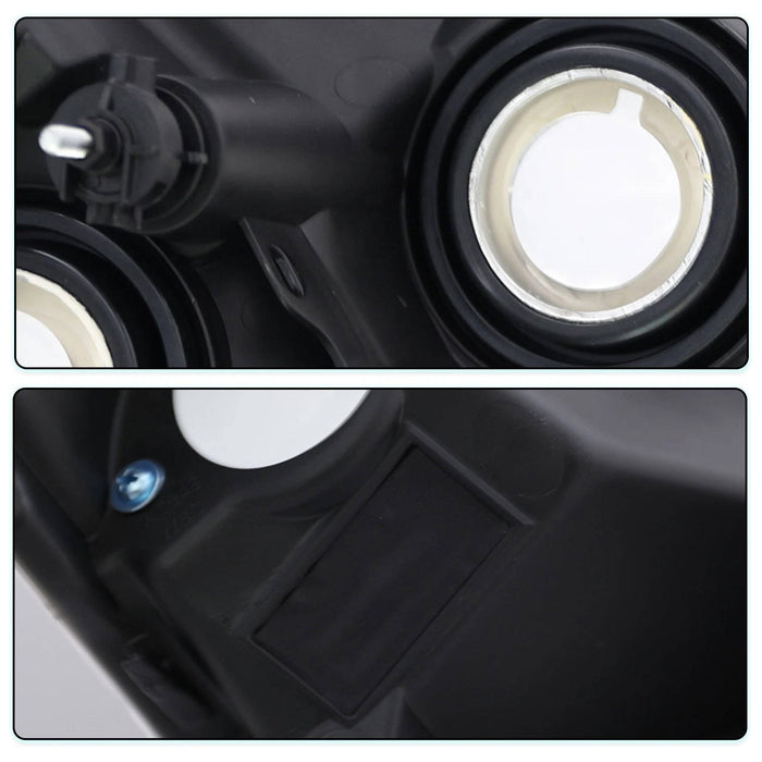 2007-2009 Nissan Altima Sedan Factory Style Chrome Headlights, Complete Pair (Left + Right)