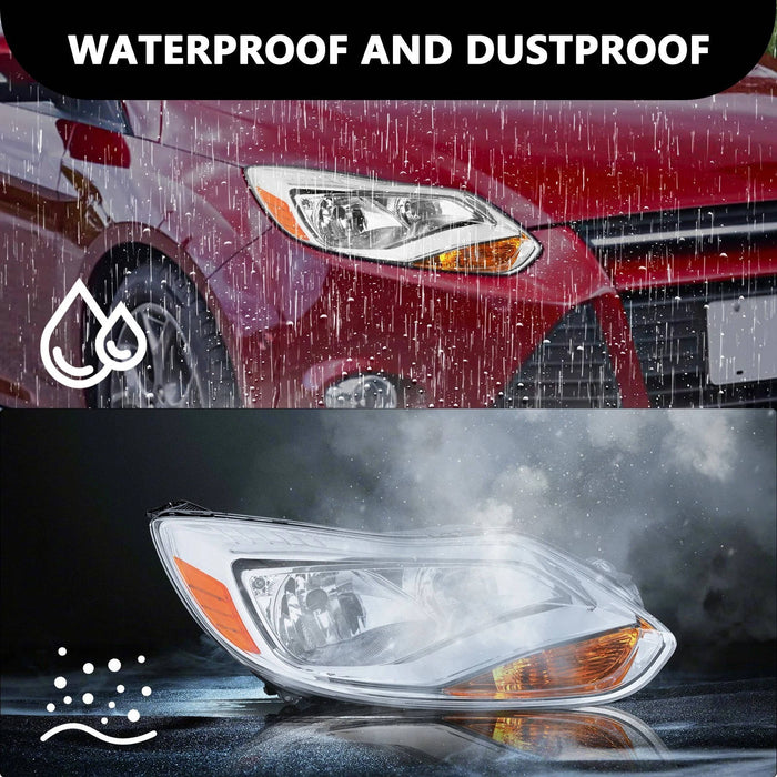 2012-2014 Ford Focus Factory Style Headlights, Complete Pair (Left + Right)