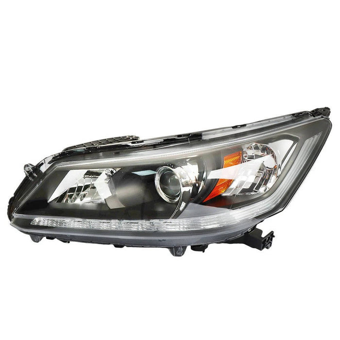 2013-2015 Honda Accord Sedan Halogen Headlights, Integrated LED DRL Assembly, Left & Right Side Pair, Direct OEM Fit