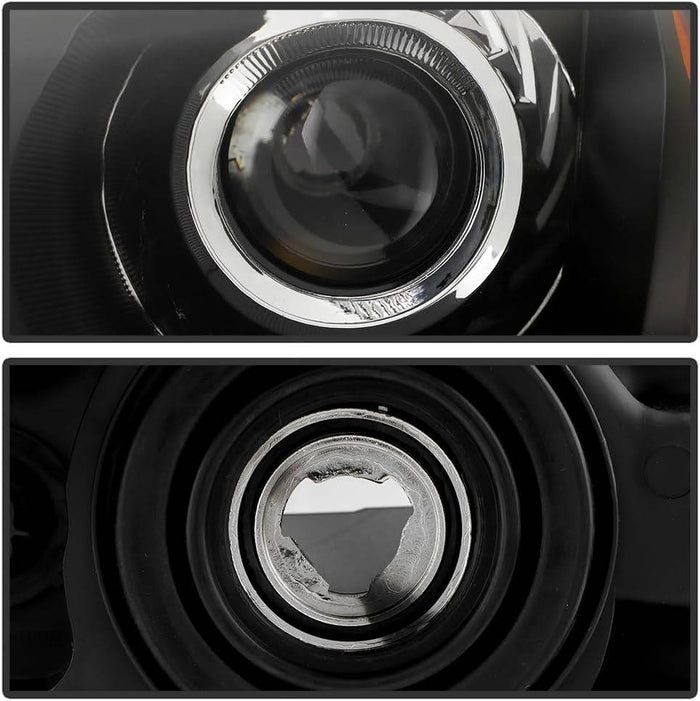 2013-2015 Nissan Altima 4 Door Sedan Black Projector Headlights Lamps Pair