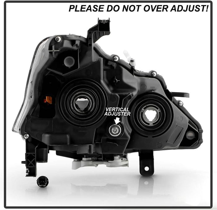2013-2015 Nissan Altima 4 Door Sedan Black Projector Headlights Lamps Pair