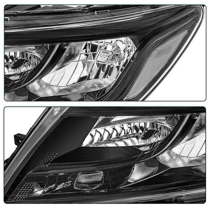 2013 to 2016 Nissan Pathfinder Black Projector Headlights, Left & Right Side Pair, Direct OEM Fit Replacement