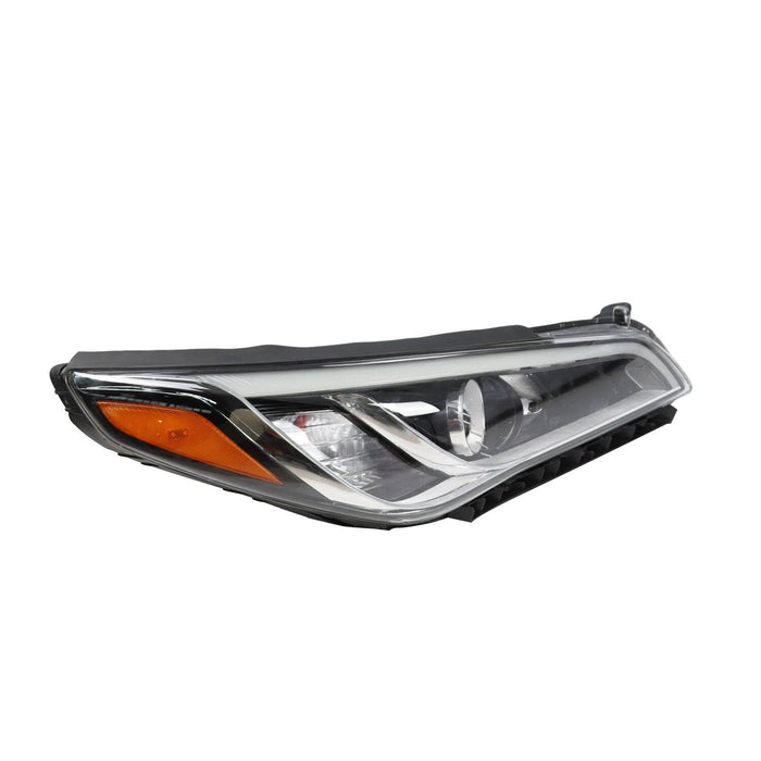 2015-2017 Hyundai Sonata Chrome Halogen Headlights, Factory Style Replacement Pair (Driver & Passenger Side)
