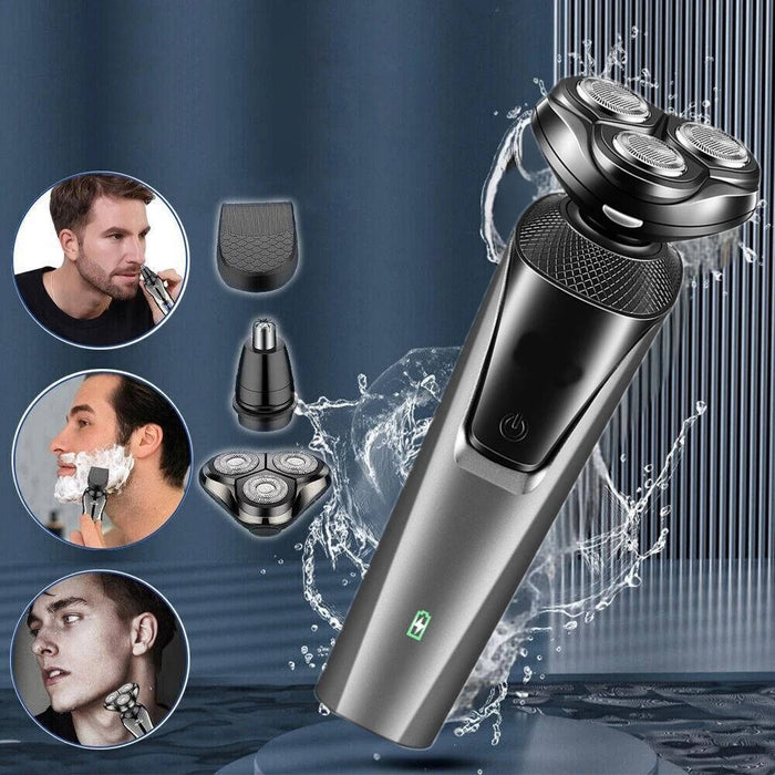 3 in 1 Electric Rotary Razors for Men - Waterproof