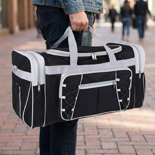 72L Large Duffle Bag For Men & Women: Foldable Travel Luggage, Water-Resistant Weekender Bag With Shoulder Strap