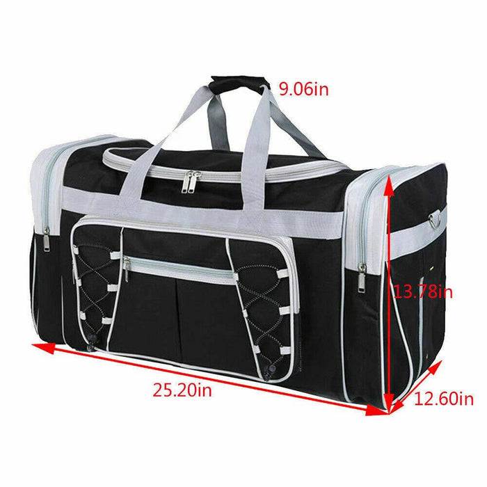 72L Large Duffle Bag For Men & Women: Foldable Travel Luggage, Water-Resistant Weekender Bag With Shoulder Strap