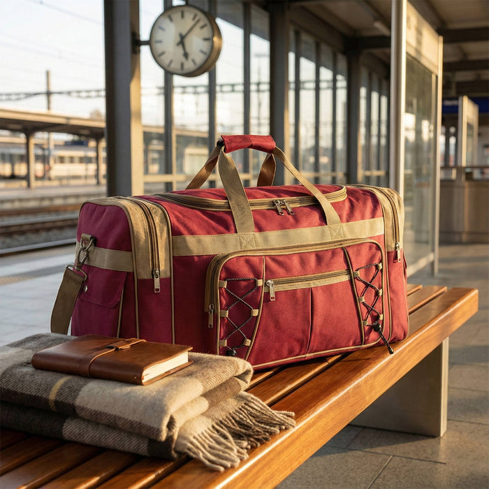 72L Large Duffle Bag For Men & Women: Foldable Travel Luggage, Water-Resistant Weekender Bag With Shoulder Strap