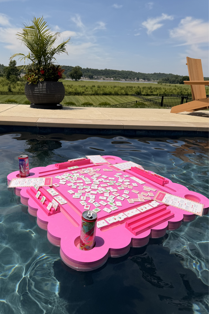 A Beautiful Line Mahjong Floating Mat - Pink - FINAL SALE