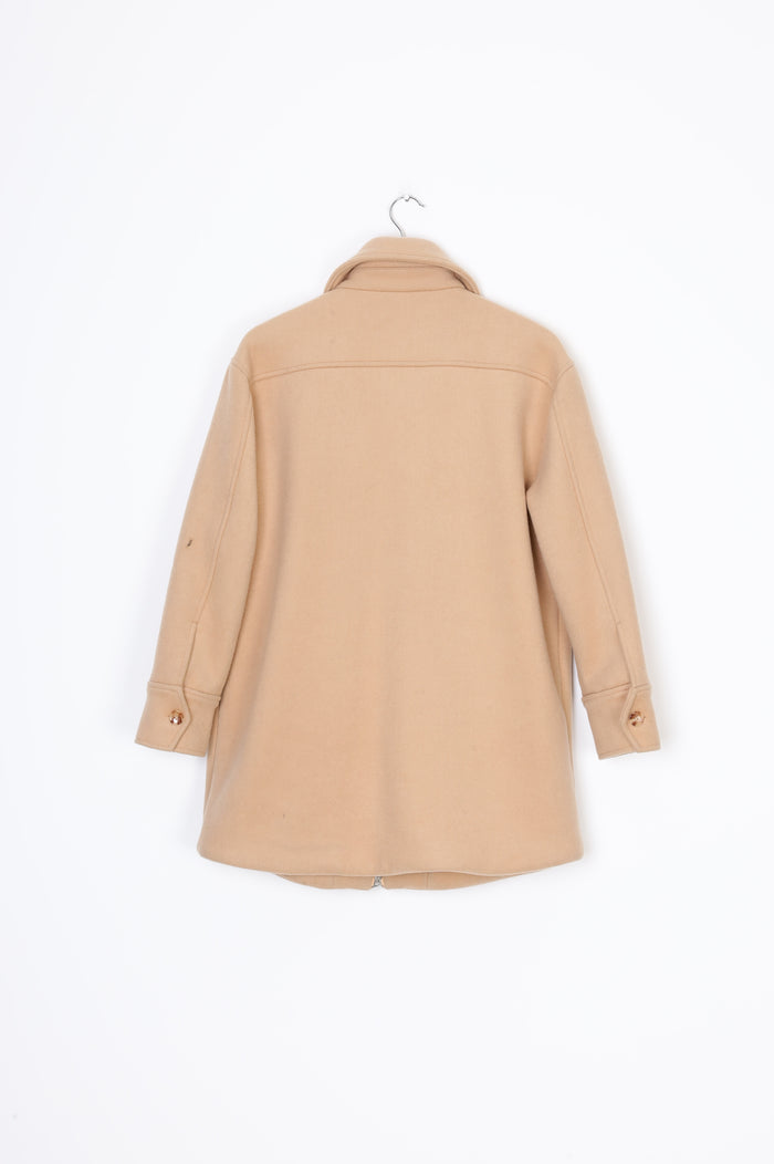 A&C Womens Beige Coat Size S