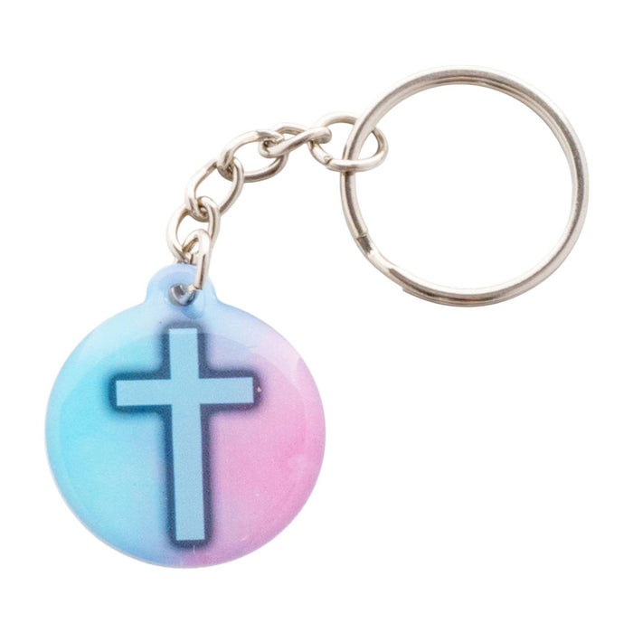Acrylic Keychain: Pastel + Cross | Tap To Pray® Acrylic Keychain