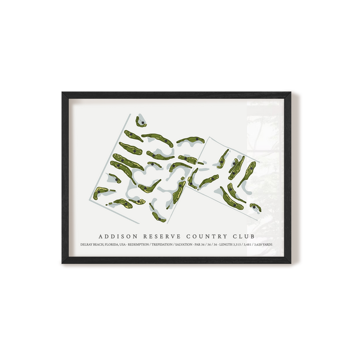 Addison Reserve Country Club | Golf Course Map | Black Frame