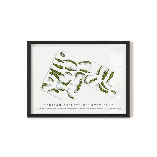 Addison Reserve Country Club | Golf Course Map | Black Frame