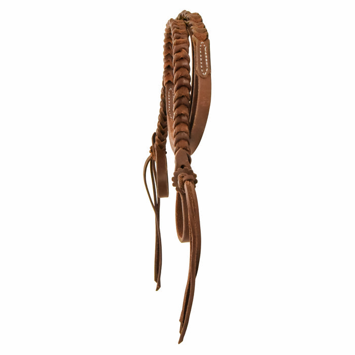 AJ Tack Oiled Braided Rattlesnake Roper Reins, 5/8" x 8'