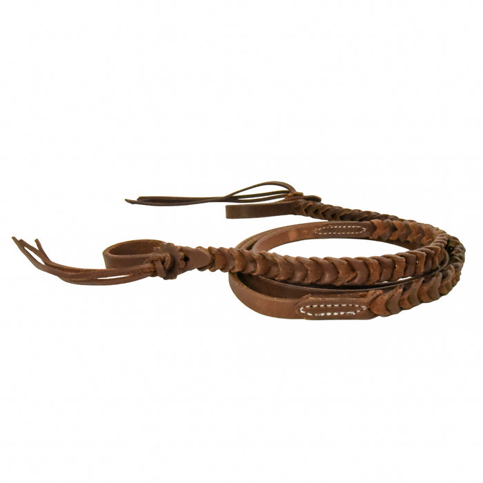 AJ Tack Oiled Braided Rattlesnake Roper Reins, 5/8" x 8'