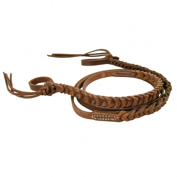 AJ Tack Oiled Braided Rattlesnake Roper Reins, 5/8" x 8'