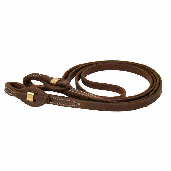AJ Tack Oiled Harness Leather Quick Change Roper Reins, 5/8" x 8'