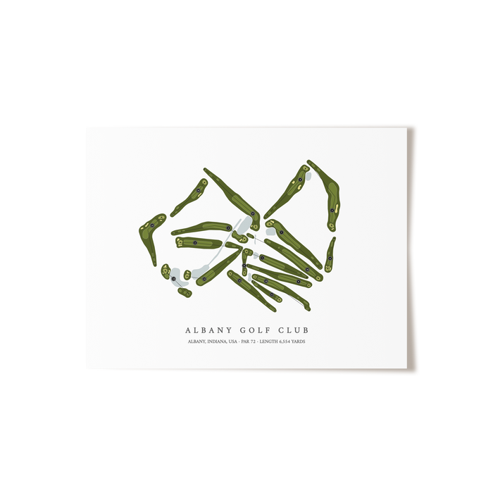 Albany Golf Club | Golf Course Map | Unframed