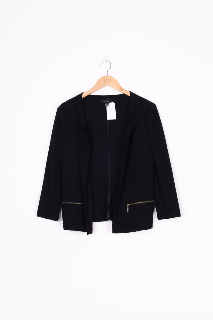 Alfani Womens Black Jacket Size M