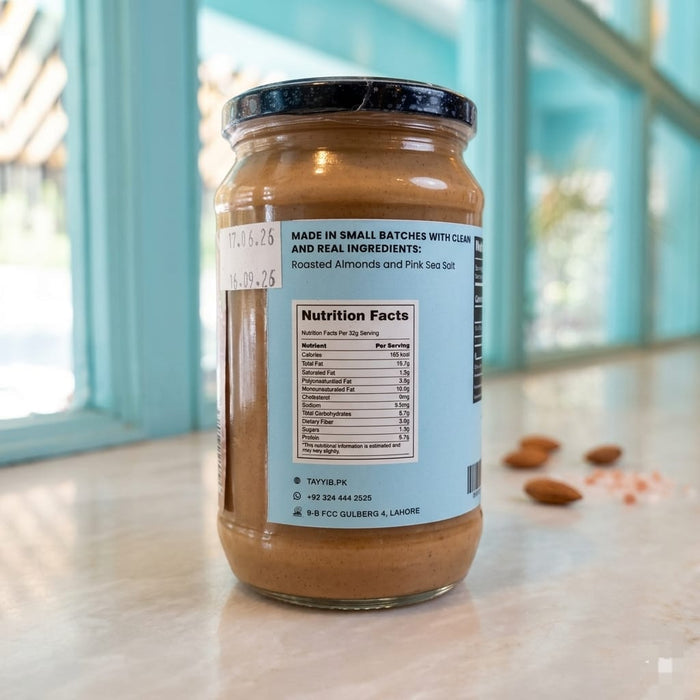 Almond Butter 340g - Tayyib Store - Tayyib Foods - Lahore